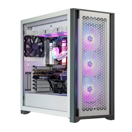 Velztorm White Aciex Custom Built Gaming Desktop PC (Intel i9-14900K 24-Core, GeForce RTX 3070 Ti 8GB GDDR6X, 16GB DDR5, 1TB SSD, 360mmAIO, RGB Fans, 1000W PSU, No OS)