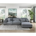 thumbnail image 2 of Lexicon Traverse 4-Piece Corduroy Modular Sectional with Ottoman in Gray, 2 of 8