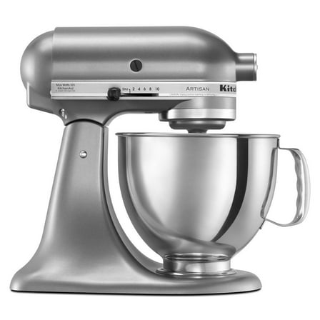 KitchenAid 5-Quart Artisan Tilt-Head Stand Mixer | Contour Silver   Flex Edge Beater