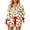 03-Light Green, variant on Women's Christmas 2 Piece Pajama Set, Button Down Long Sleeve Shirt and Shorts Sleepwear with Satin Bow Trim, Holiday Printed Loungewear 22-Watermelon Red L