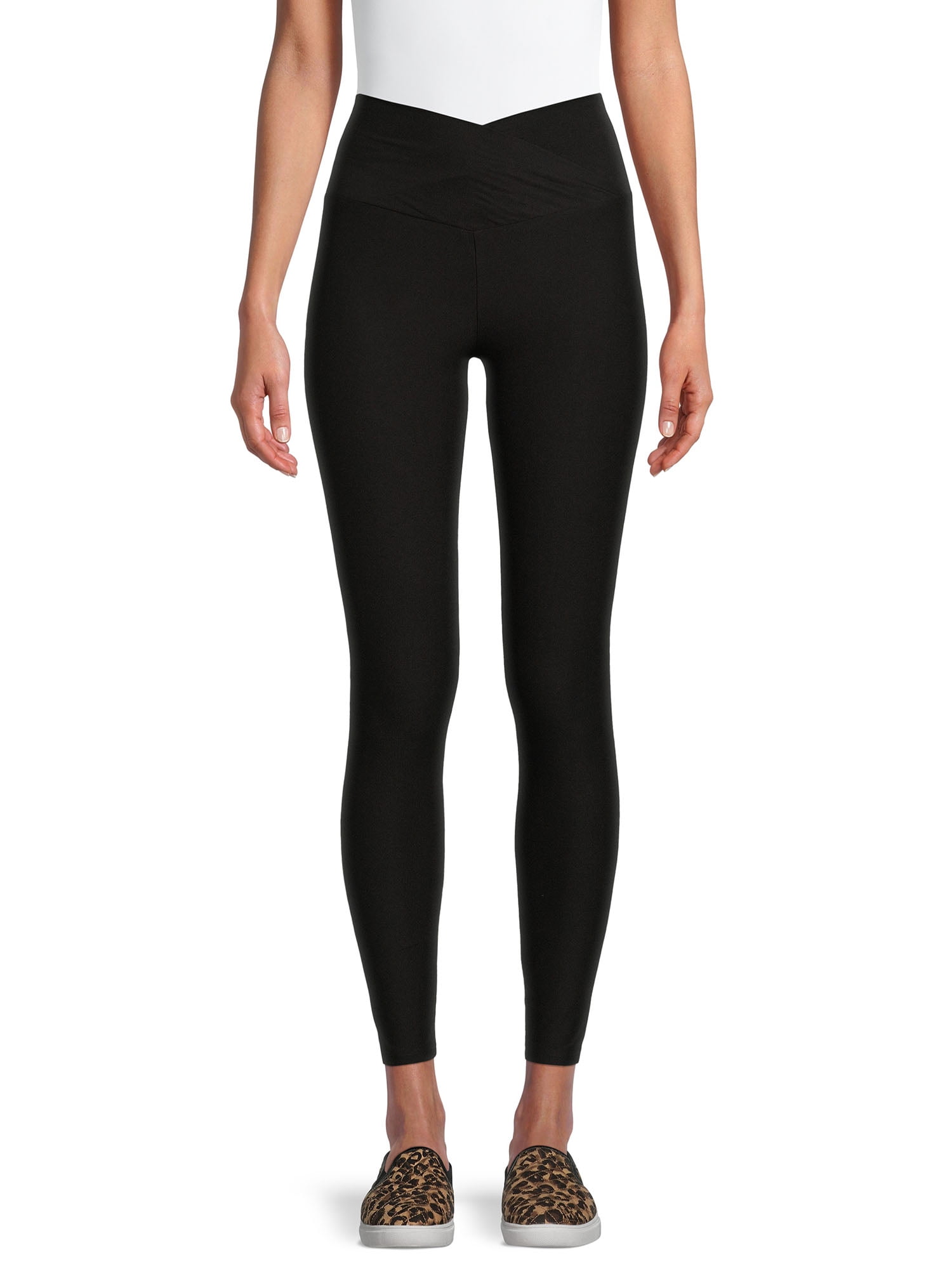 No Boundaries Juniors' VFront Crossover Leggings