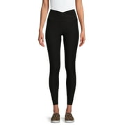 No Boundaries Juniors' V-Front Crossover Leggings