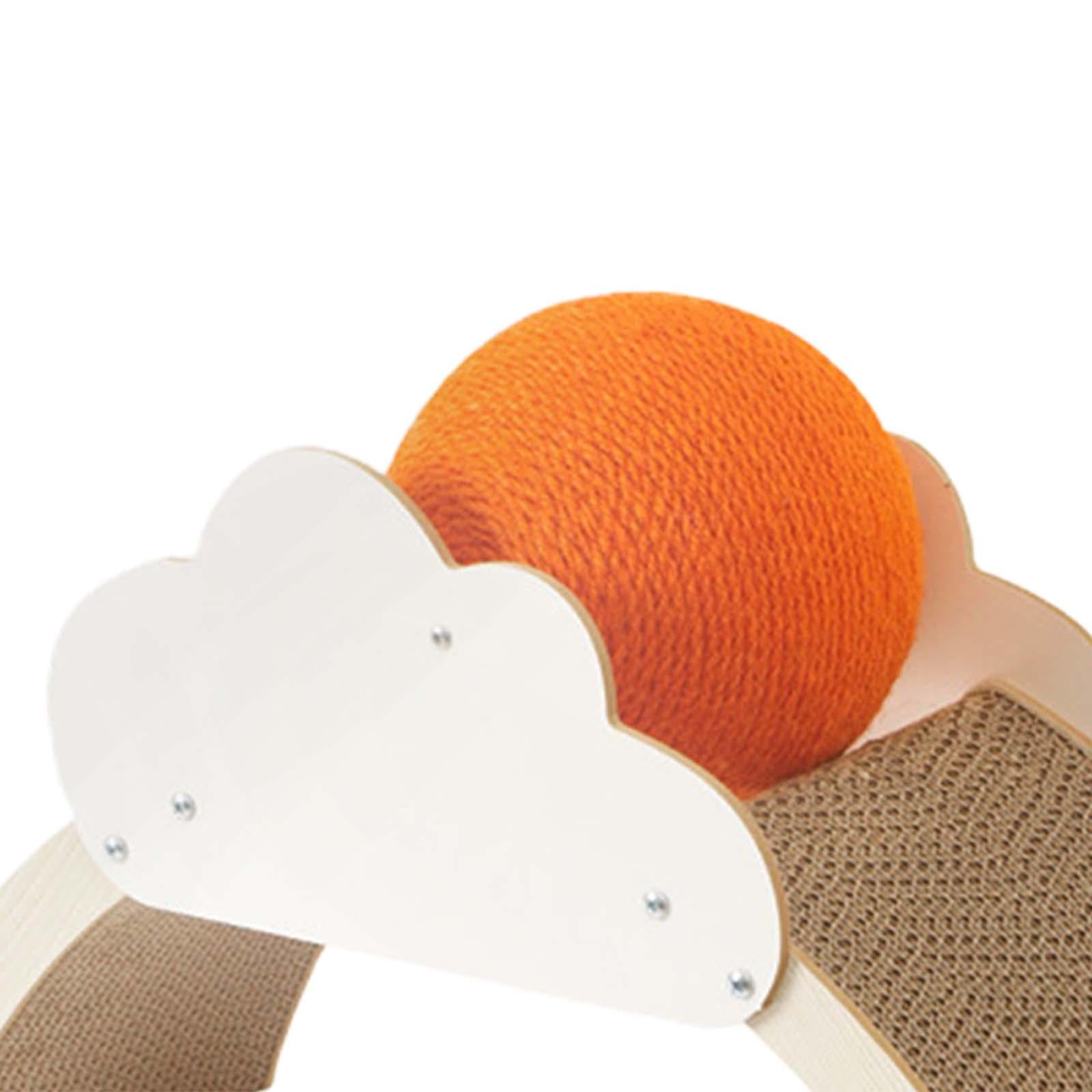 Cat Scratching Board Cat Scratcher Cardboard Cat Scratch Ball Nonslip Protect Furniture Ornament Kitty Scratching Board Cat Scratch Pad Bowl Clouds