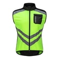 thumbnail image 2 of Chaleco reflectante de alta visibilidad para ciclismo, camiseta de seguridad a prueba de viento sin mangas Verde XL Cola Chaleco de ciclismo a prueba de viento, 2 of 8
