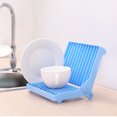 thumbnail image 4 of CAROOTU Folding Drain Rack Dishes Cutlery Storage Box Drainer Stand Cup Holder for Kitchen Tableware, 4 of 7