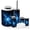 Color 2, variant on Bathroom Accessory Set 6 Piece with Cosmic Starfield Golden Trail Purple Teal Nebula Galaxy Toothbrush Holder, Soap Dispenser, Soap Dish, Trash Can with Lid, Toothbrush Cup, Toilet Brush Holder