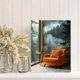 thumbnail image 2 of Qisvanset 12x16 Inch Foggy Mountain Forest Wall Mural, Self Adhesive Nature Landscape Living Room Decor, 2 of 8