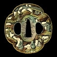 thumbnail image 2 of Vision Studio 20x20 Gold Ornate Wood Framed with Double Matting Museum Art Print Titled - Asian Medallion IV, 2 of 4