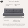 thumbnail image 5 of Serta Chelsea Modern Futon, Charcoal Gray Fabric, 5 of 9