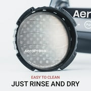 فلتر قهوة قابل لإعادة الاستخدام من AeroPress، من الفولاذ المقاوم للصدأ، متوافق مع ماكينات صنع القهوة القياسية من AeroPress، عبوة واحدة