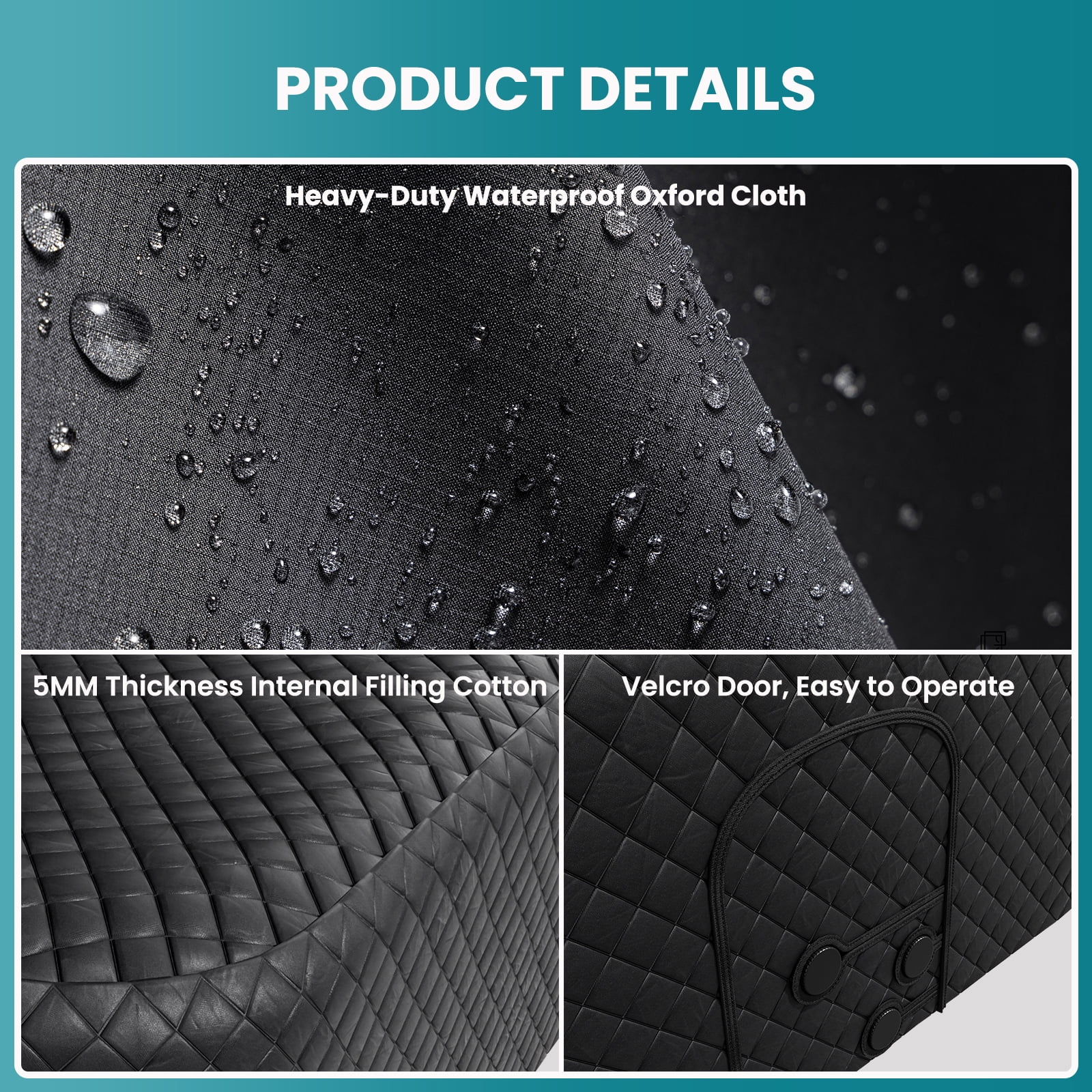 Outdoor Inflatable Hot Tub for 4-6 Person Square Thickened Insulation Cover(NOT Include Tub), Energy Efficient Hot Tub Insulated Thermal Cover Full Coverage for Keep Warm Extra Insulation Dustproof