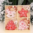 thumbnail image 5 of EUDIDV Holiday Hanging Decor There Are 12 Pieces Of Wooden Cottage Christmas Tree Ornaments, Wooden Christmas Bell Pendants, Christmas Tree Pendants, And Party Ornaments Xmas Decorative Hangings, 5 of 7