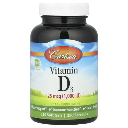 Carlson Labs - Vitamin D3 1000 IU - 250 Softgels