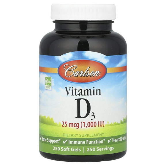 Carlson Labs - Vitamin D3 1000 IU - 250 Softgels