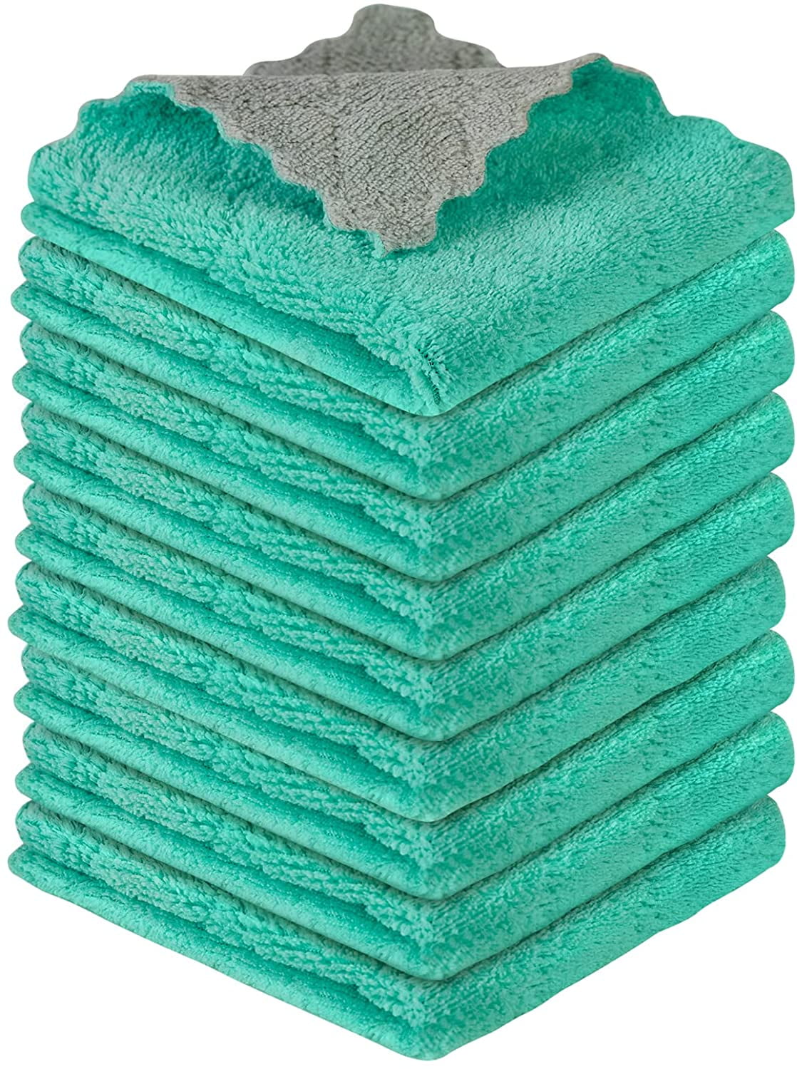 9 Pack Dish Cloths for Washing Dishes Lint Free Kitchen Sponge Dishcloth Small Microfiber Dish