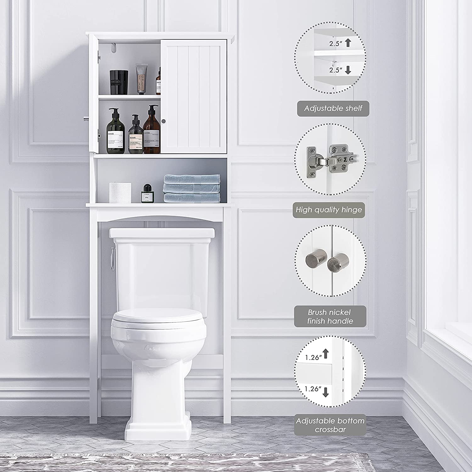 Buy Spirich Home Bathroom Storage Over The Toilet, Bathroom
