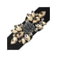 thumbnail image 2 of Cinturones elásticos y ajustables para mujeres INSPIRE CHIC, banda de cintura vintage elegante con flor de rosa de strass para vestido y abrigo 70x6cm/27.6x2.4" banda negra-champán, 2 of 6