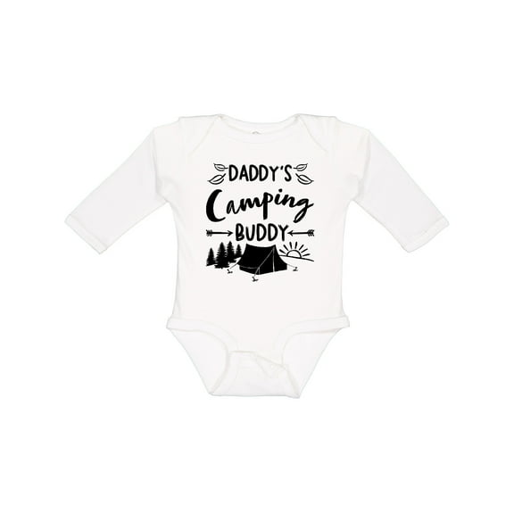 Inktastic Daddys Camping Buddy Boys or Girls Long Sleeve Baby Bodysuit