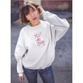 thumbnail image 2 of Feel The Burn Motivation Quote Sweatshirt Women -Image by Shutterstock, Female Large, 2 of 4