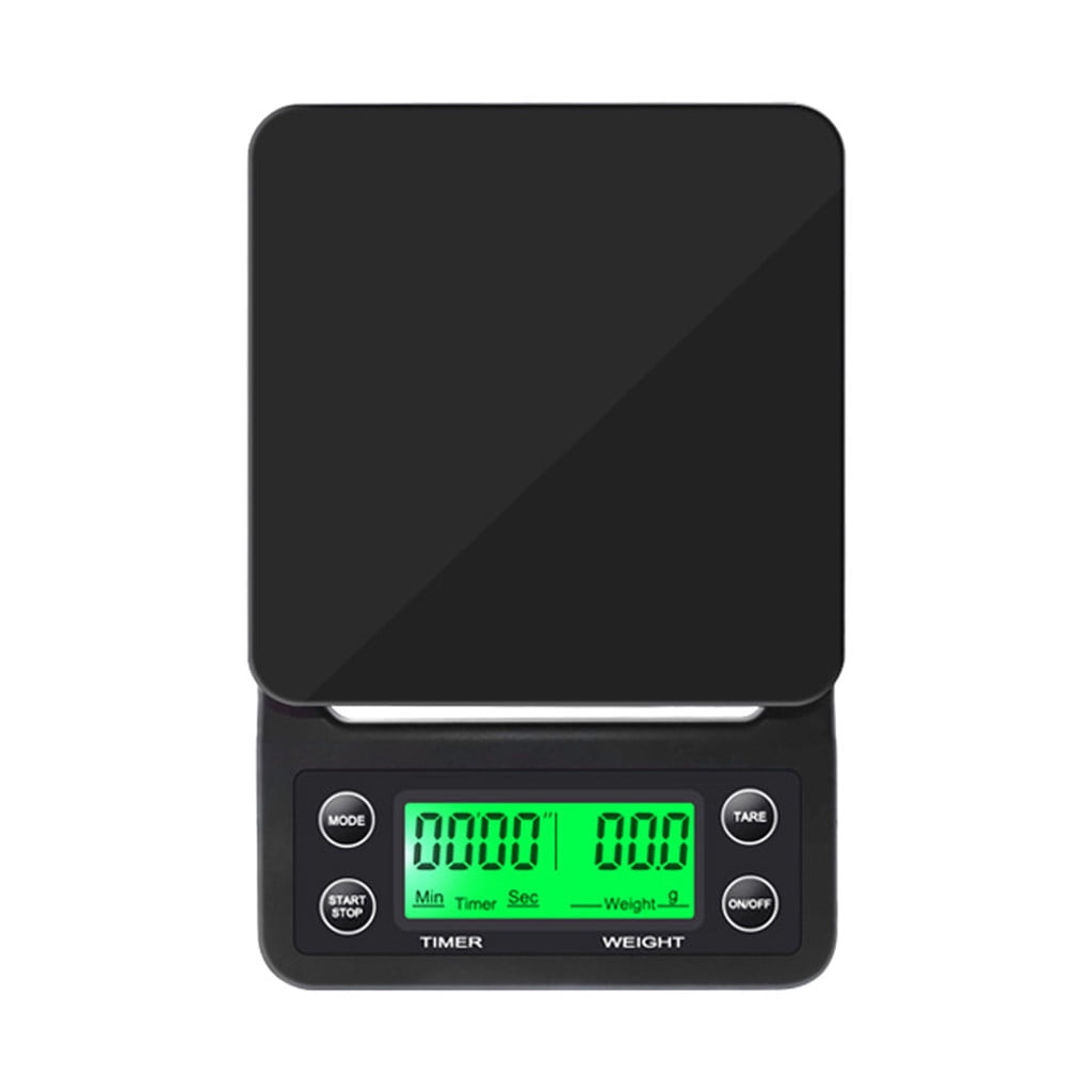 Digital Coffee Scale for Kitchen, Electronic Timing Scale 5000g/0.1g, Mini Baking Scale with LCD Backlight