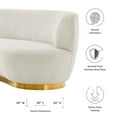 thumbnail image 5 of Modway Kindred Boucle Upholstered Upholstered Fabric Sofa in Gold Ivory, 5 of 8