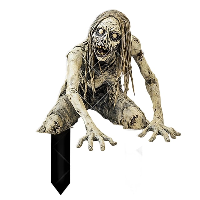 Halloween Scarecrow Decorations 8 Pack Acrylic Window Yard Signs 20x6 Inch Skeleton Pumpkin Cutouts for Outdoor Scenes