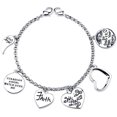 thumbnail image 3 of Little Luxuries Stainless Steel Faith, Heart and Cross Charm Link Bracelet, 3 of 3