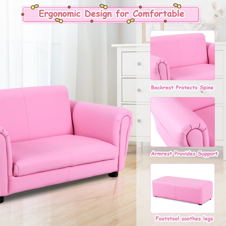 Costway Cozy Pink Armchair for Childs & Toddlers: Kid's Lounge