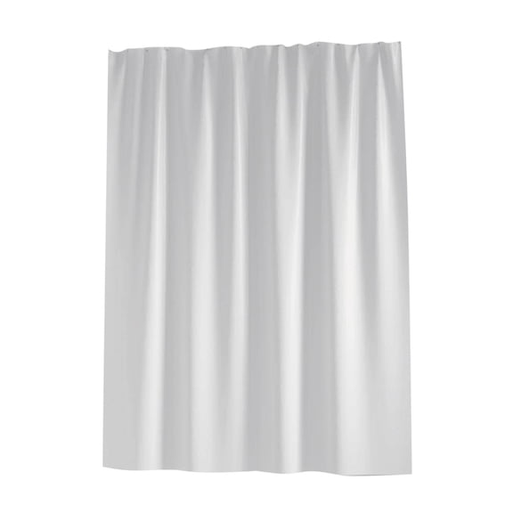 White Shower Curtain Thick Fabric Bathroom Durable Hanging Liner For Bathtub Or Long Showers