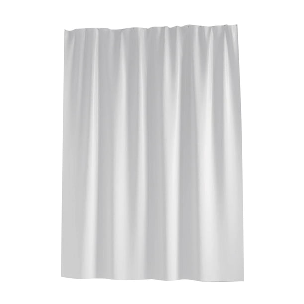 Cortina de ducha blanca para baño, gruesa y fácil de cuidar, perfecta para duchas largas o bañeras