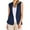 Dark Blue, variant on ZSQDM Ladies Waistcoats Uk Elegant Dressy Vest Tops for Office Wool Duster Coat Women Blending Coats A Loosecasual Cotton and Linen Vest with Pockets for Women in Autumn(Xs)