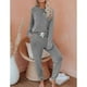thumbnail image 4 of Conjunto de pijama de dos piezas para mujer, ropa de dormir de algodón de manga larga, ropa de dormir y pantalones de pijama, conjuntos de salón, 4 of 6