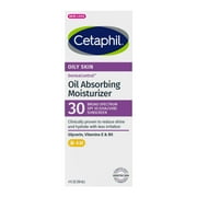 Cetaphil DermaControl Oil Absorbing Face Moisturizer SPF 30, 4 fl oz