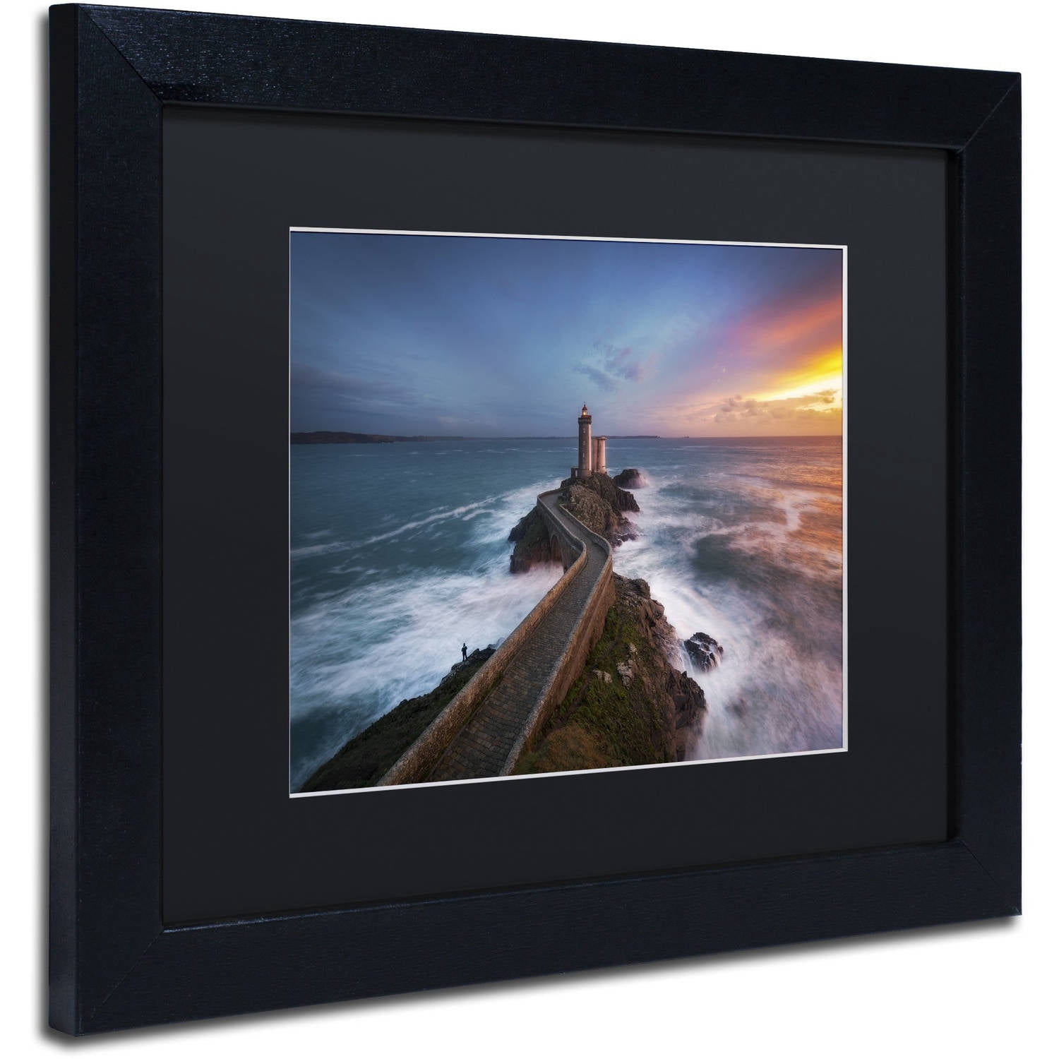 Trademark Fine Art "Red of Pleasure" Canvas Art by Mathieu Rivrin, Black Matte, Black Frame