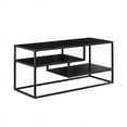 thumbnail image 3 of Floating Wood Shelf TV Stand for TVs up to 43 Inches - 40 Inch - Solid Black, 3 of 7