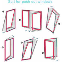 thumbnail image 5 of Air Conditioner Window Seal Kit Air Conditioner Window Seal Window Seal Cloth for All Portable Air Conditioners and Dryers Easy Installation（400cm） STOL, 5 of 5