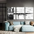 thumbnail image 2 of wall26 3 Panel Canvas Wall Art Black and White Abstract Pictures Home Wall Decorations for Bedroom Living Room Paintings Canvas Prints Framed - 16"x24" x 3 Panels, 2 of 4