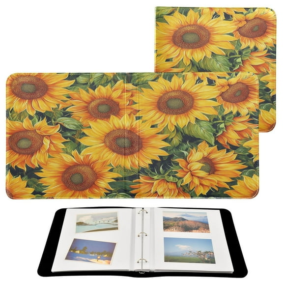 BZSMCE Photo Album Book Scrapbooking Sunflower Printed Picture Album