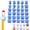 Blue Number: 1-30, variant on Numbered Pencil Toppers, Pencil Tracking Markers, Number 1-30 Pencil Labels