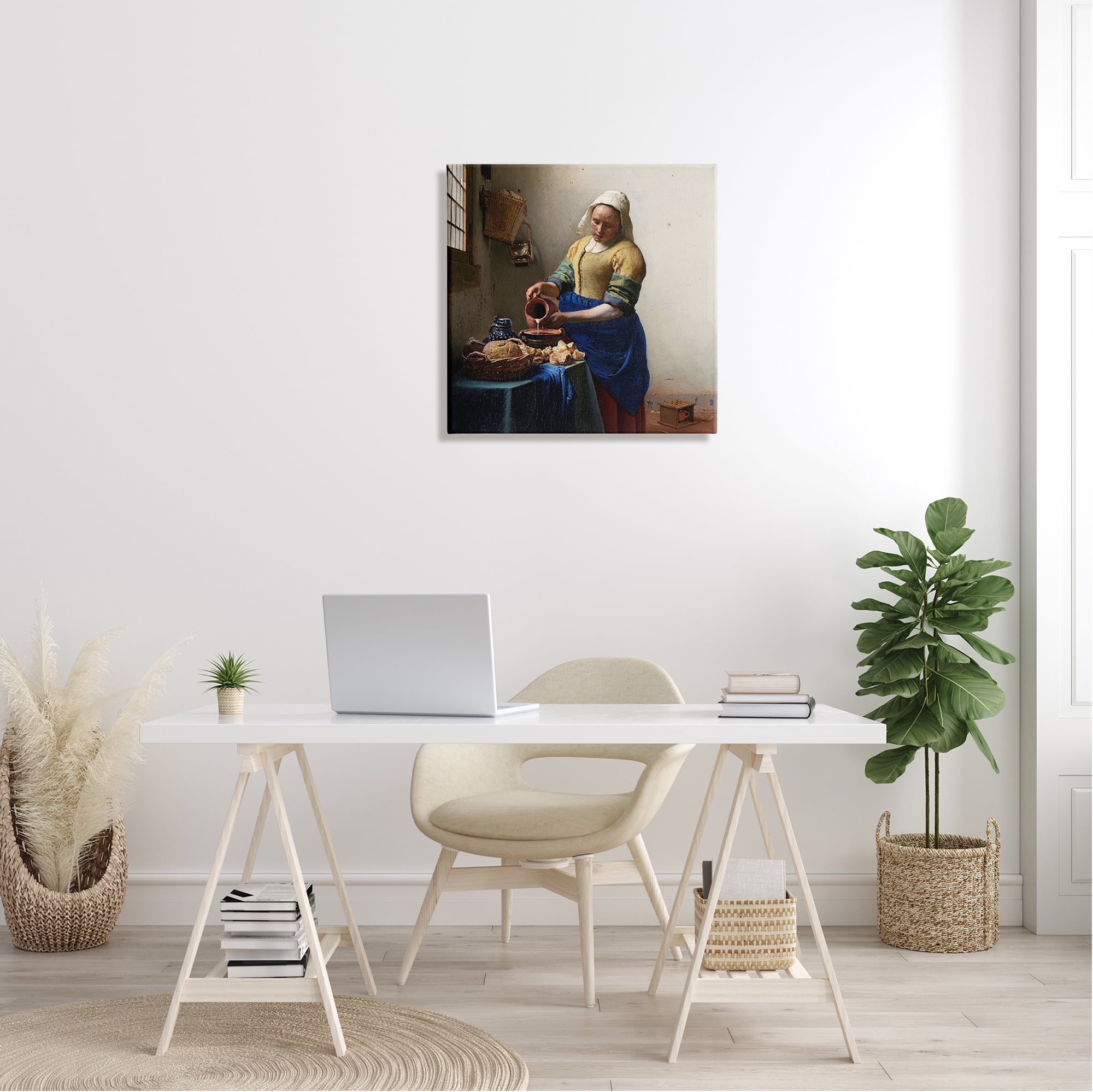 Stupell Industries The Kitchen Maid Johannes Vermeer Classical Painting Painting Gallery Wrapped Canvas Print Wall Art, Design by one1000paintings