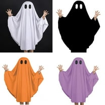 0-9T Toddler Kid Baby Girls Boys Halloween Costume White Grimace Ghost Pullover Cape Cloak Fancy Party Cosplay