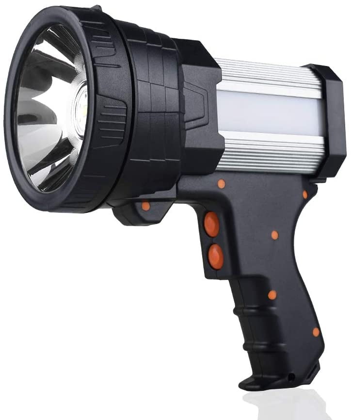 YIERBLUE Rechargeable spotlight Super Bright 6000 Lumen LED Flashlight Handheld 