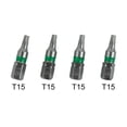 thumbnail image 1 of 4Pcs Magnetic T6-T40 Hex Head Screw Driver Bit 1/4inch Hex Shank 25mm Spanner, 1 of 8