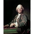 thumbnail image 2 of Duplessis, Joseph Siffred 20x24 Black Ornate Wood Framed with Double Matting Museum Art Print Titled - Gluck at The Spinet, 2 of 4