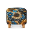 thumbnail image 2 of SCRAWLGOD Sunflower Daisy Butterfly Stars Print Footstool Slipcover, Anti Slip Square Slipcover with Elastic Bottom Thick Footstool Protection Universal Fit for Most Footrest Sofa, 2 of 7