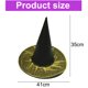 thumbnail image 2 of 2 uds sombrero de bruja de malla de cuero, sombrero de mago, sombrero de bruja de malla de cuero, suministros para fiesta de graduación para niños y adultos, 2 of 5