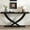 Black, variant on Modern 57" Cross-leg Console Table. Build With & . Spacious For Decorative Purposes. Versatile In Different Rooms Rustic Table Crossed Legs, Construction Bedroom,