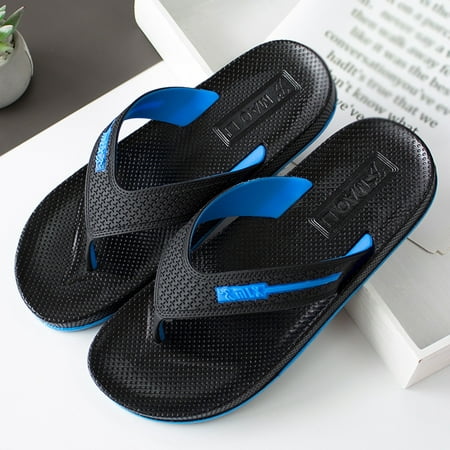 

Akiihool Ladies Sandals Wide Width Men Sandals Flip Flop with Arch Support Athletic Slide Sandals for Men with Soft Cushion Footbed (Blue 8)