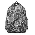 thumbnail image 3 of Paisley Pattern Backpack for School,Cute School Bag,Schoolbag with Adjustable Shoulder Straps & Padded Back,16.9 Inch, 3 of 5