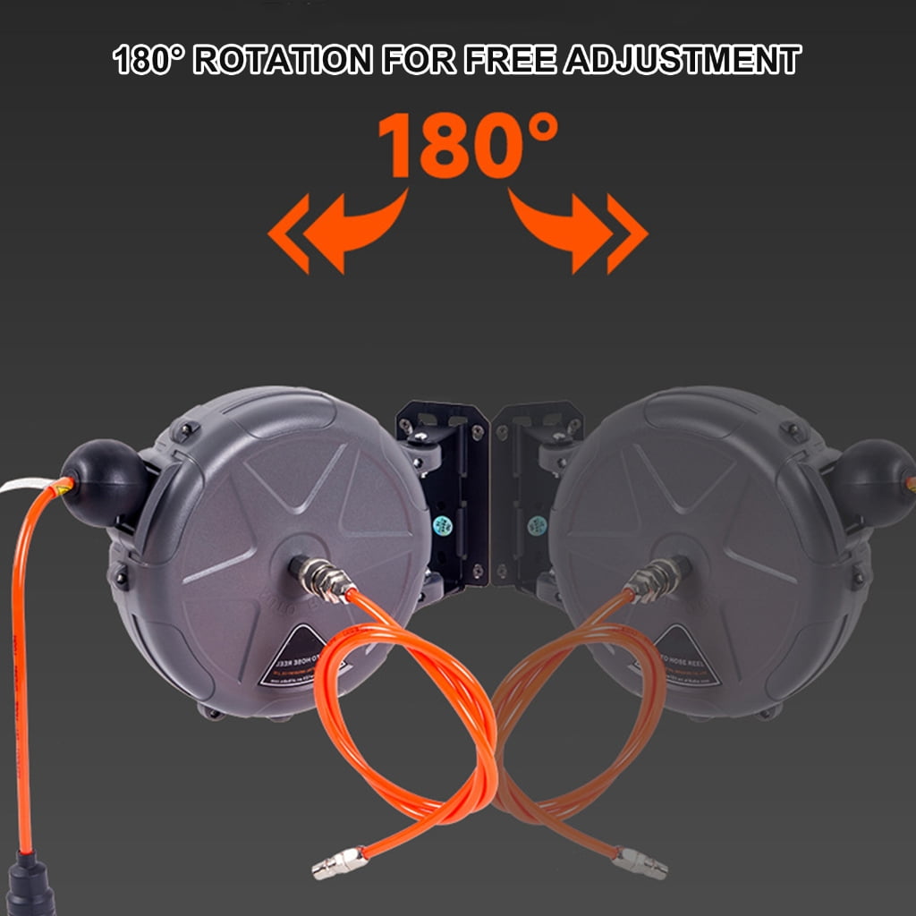 Automatic Retractable Hose Reel Water Tube Rack Car Wash Garden Irrigation
